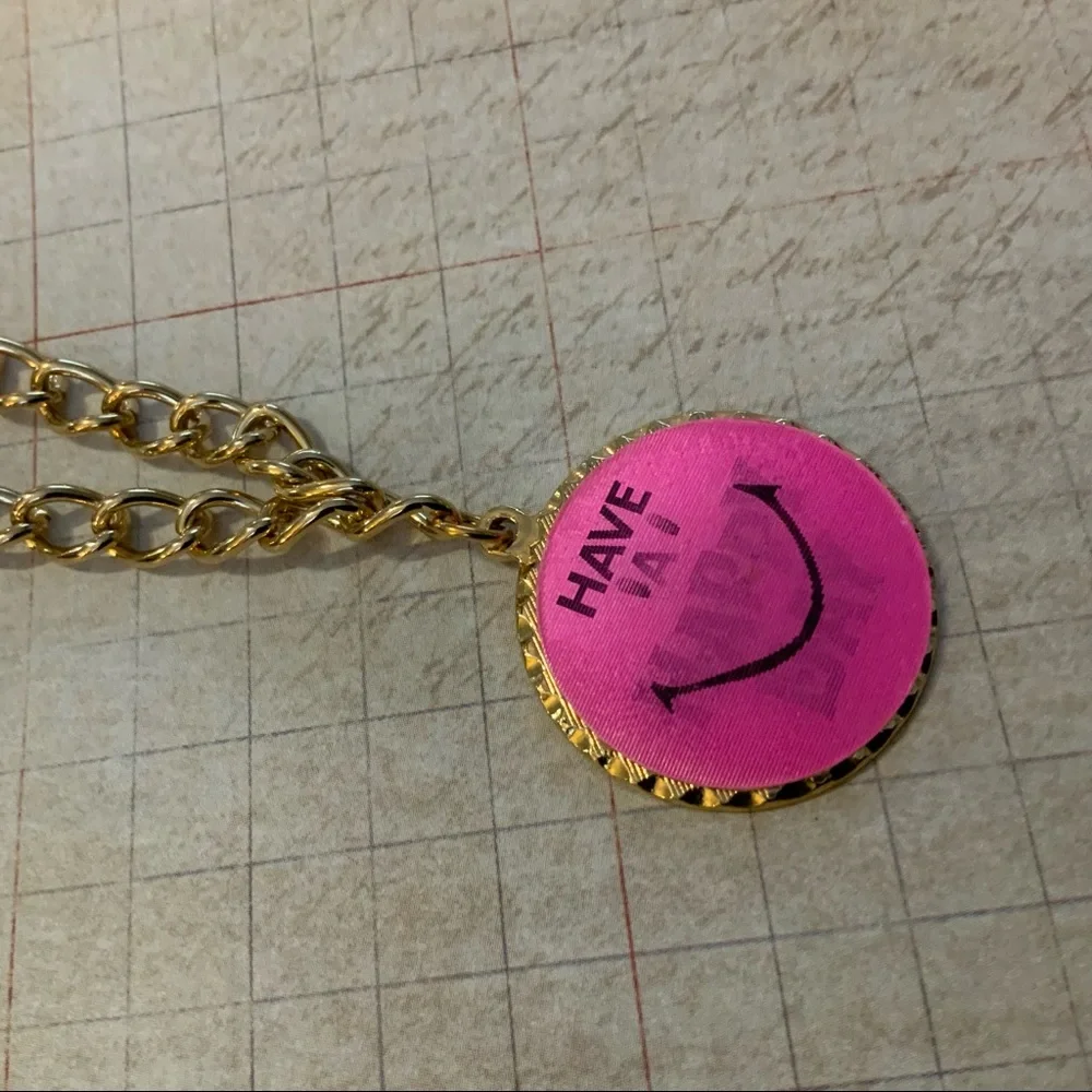 SMILEY HAVE A NICE DAY CHANGE IMAGE VERY VINTAGE BRACELET 70s - Picture 6 of 12